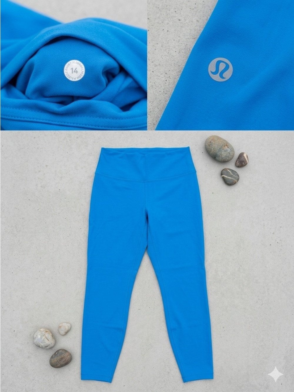 NWOT Lululemon Base Pace High Rise Tight 25" Poolside Blue Size 14